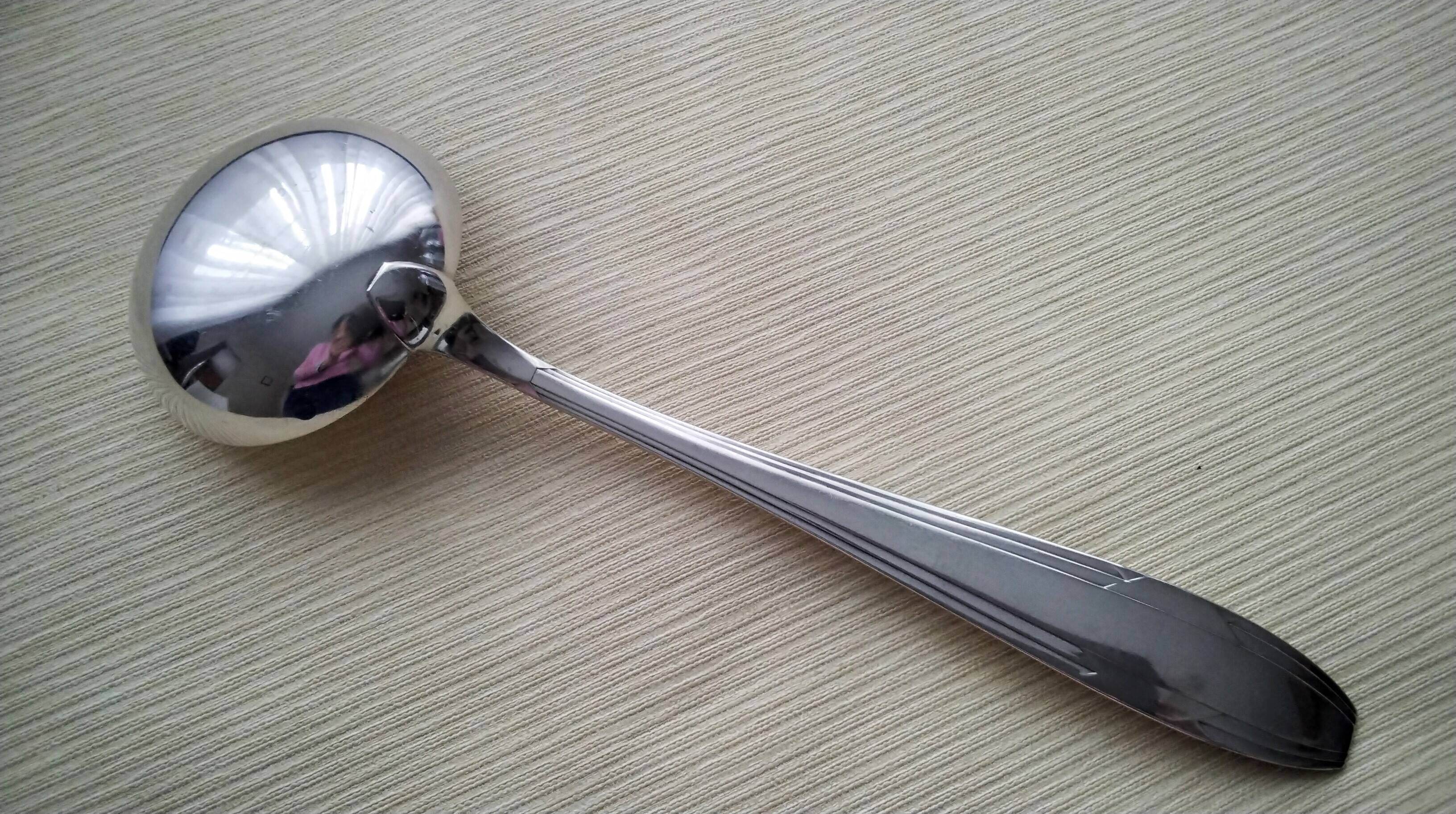 Silver-plated soup ladle