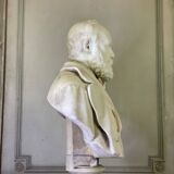 Buste en marbre de Carrare signé et daté Argenti Giosue 1886