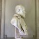 Marble bust from Carrara signed and dated Argenti Giosue 1886.