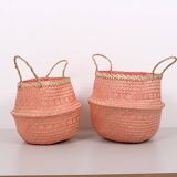 Foldable Basket, 31 cm Strawberry Decorative Storage Basket, Knit Basket