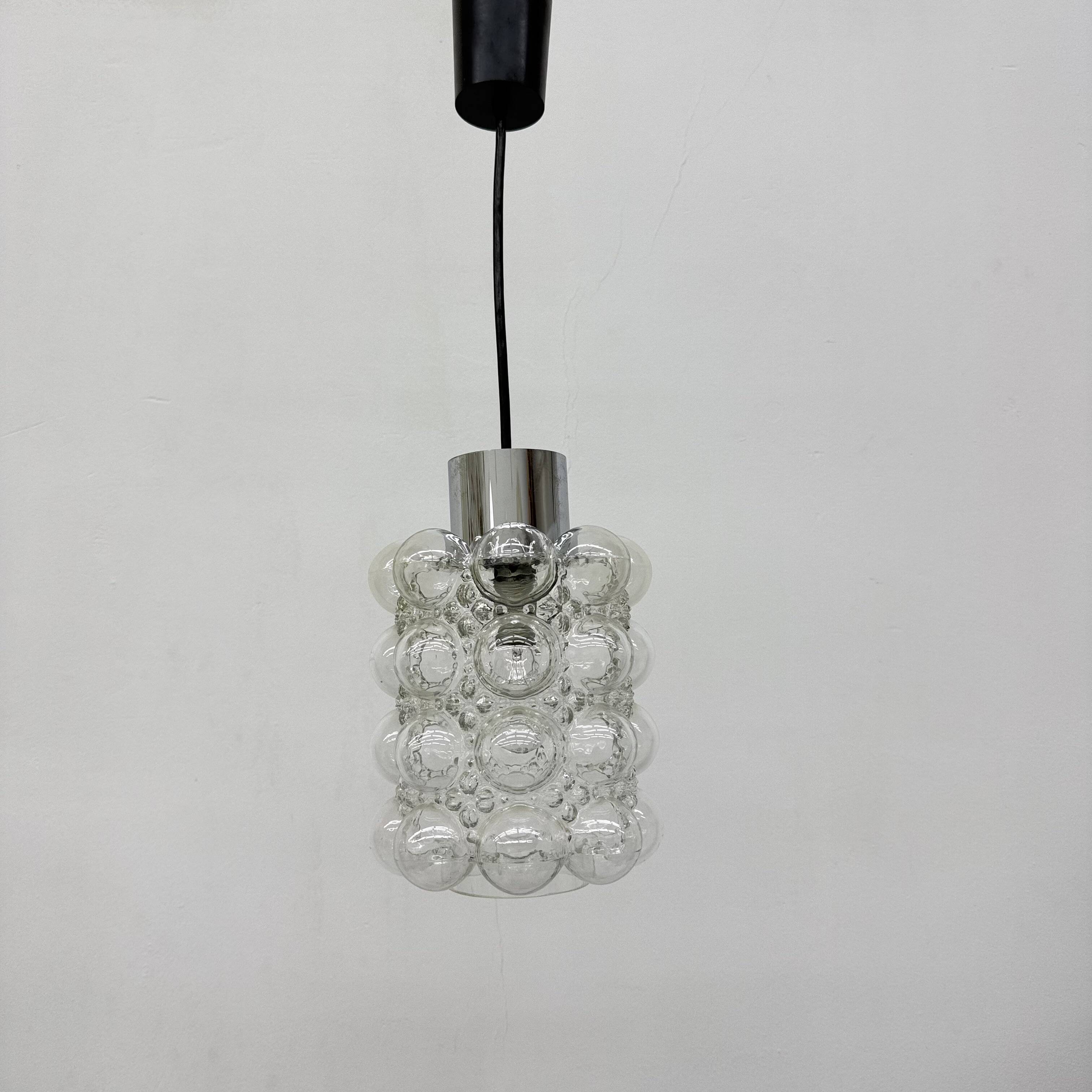 Large Bubble Glass Pendant by Helena Tynell for Limburg, Germany, 1970s