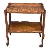 Bar roulant en bois massif Louis XV début XXème
