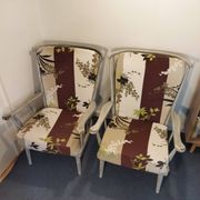 Pair of Baumann fan armchairs