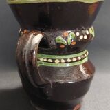 Glazed terracotta pitcher from Savoie, early 20th century