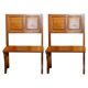 Vintage Italian Modern High Back Bench in Wood, 1950s
