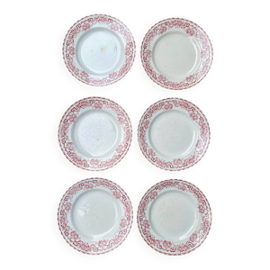6 assiettes plates Moulin - loups