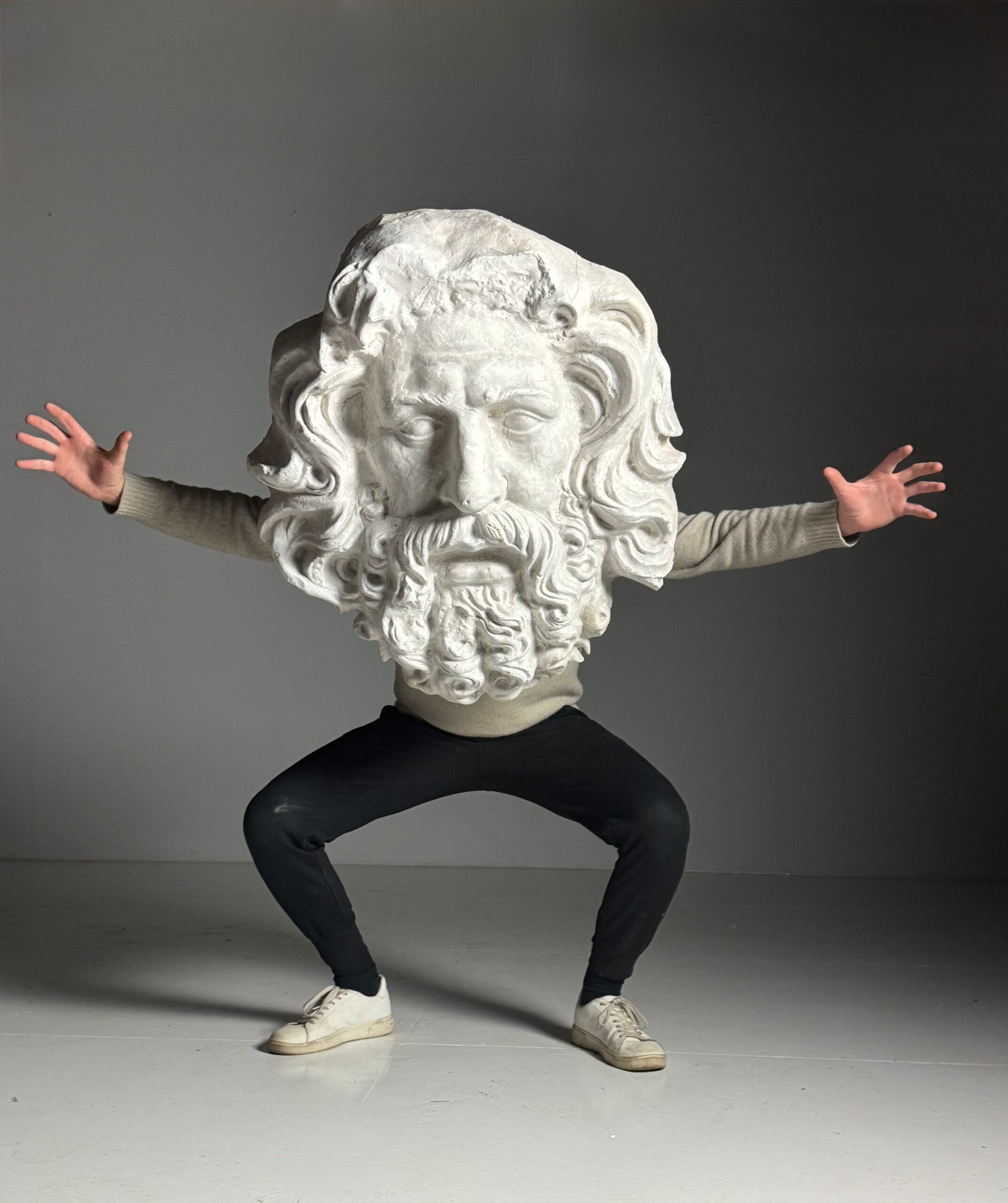XL oversized head Zeus plaster