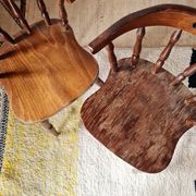Set of 4 Western Bistro Chairs in Solid Wood – Vintage Pub Style