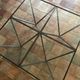Design coffee table in glass and black metal – Geometric base