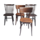 Set de 4 chaises bistrot dépareillées