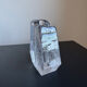 Textured glass button vase in mid-century brutalist style.
