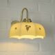 Vintage beige glass wall lamp redesign kitchen gooseneck brass light 1950's