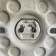 Wall light or ceiling light in porcelain and white glass