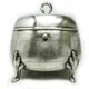Biedermeier sugar bowl, silver-plated brass, Poland, 19th century