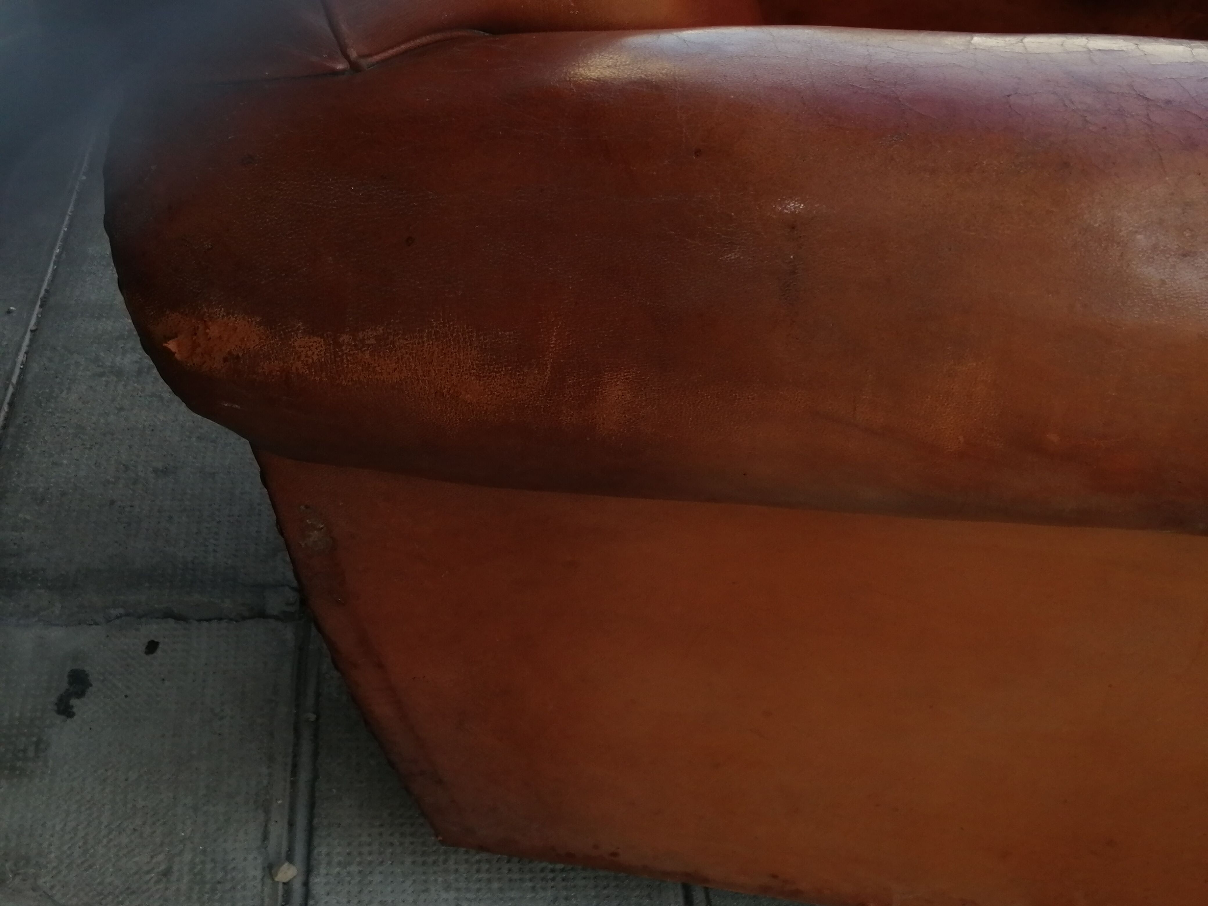 Leather club chair from the 1940s