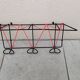 Vintage metal coat rack and wall-mounted scoubidou