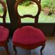 4 chaises médaillon tapissées style Louis Philippe