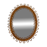 Miroir rotin italien Albini