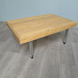 Table basse plateau bois pieds alu