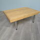 Table basse plateau bois pieds alu