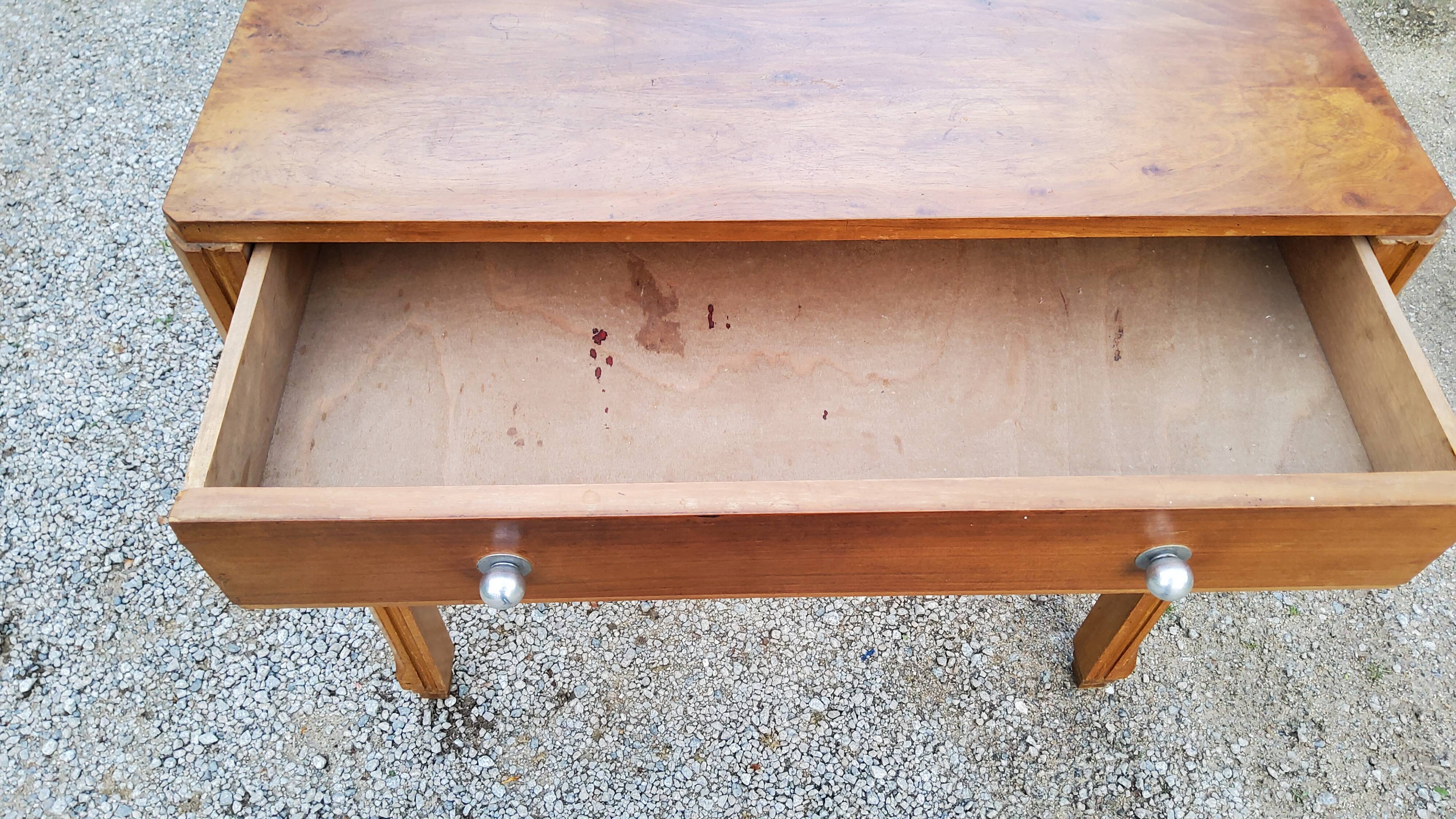 Walnut art deco writing table