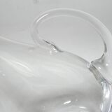 Leaning glass wine carafe