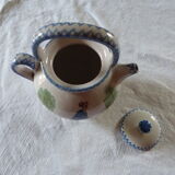 Pitcher XIXth century faience of Charolles naif characters