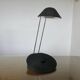 1980s lamp, Memphis style, chrome metal and granulated black paint.