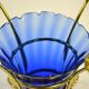 Brass and Cobalt Blue Glass Candle Holder, Sweden, 1960s