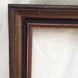 Empty wooden frame in contemporary golden brown color dimension: 73x60cm - depth -4cm-