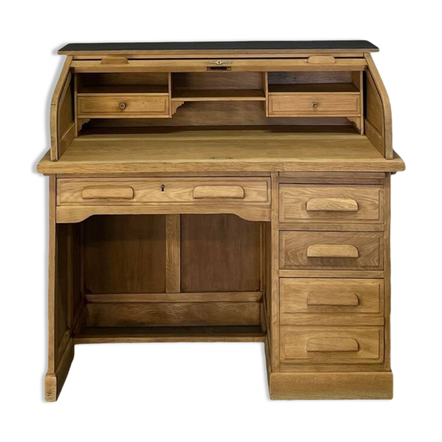 American desk with oak curtain