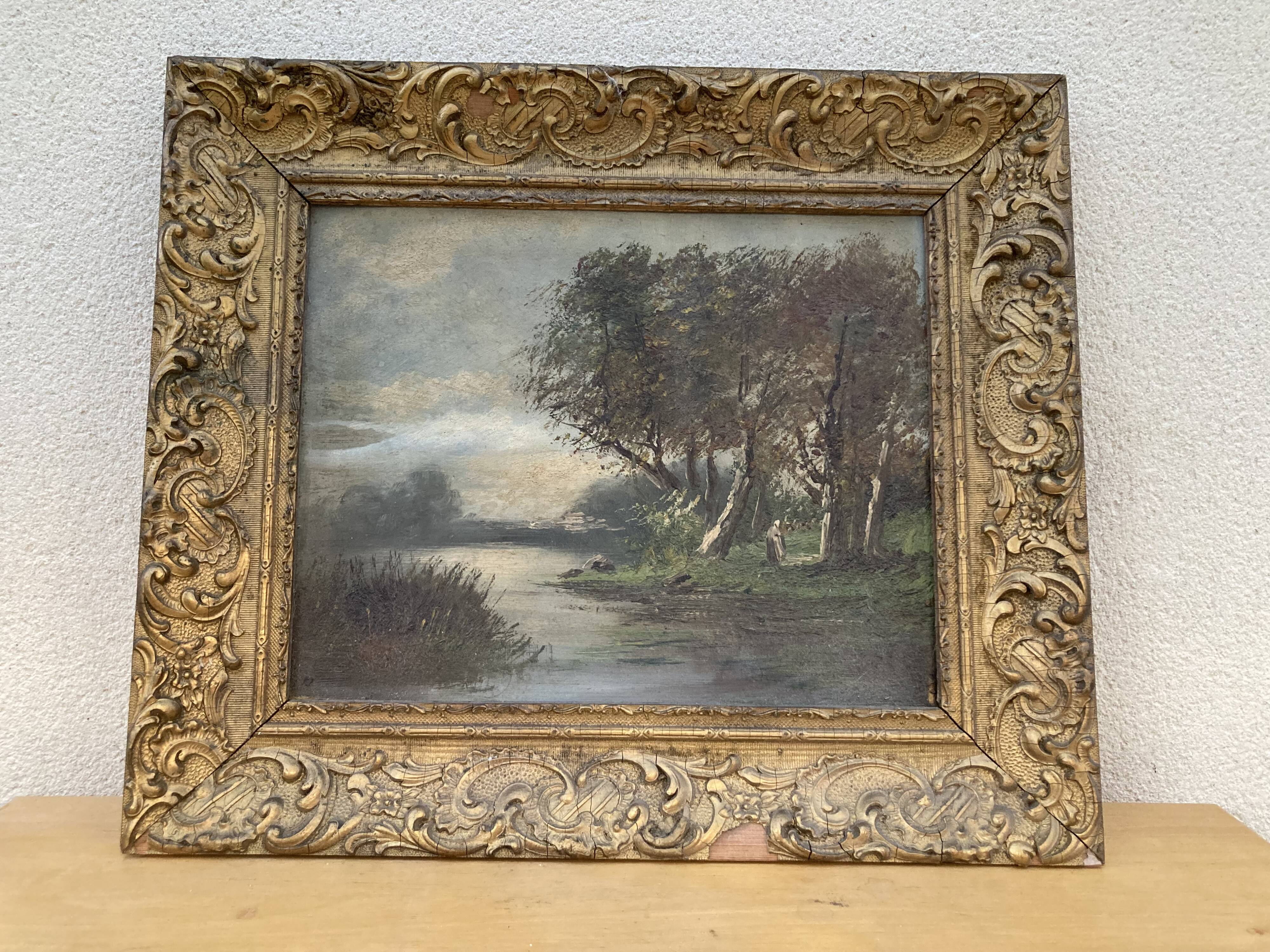 Ancient riverbank tableau