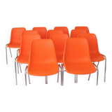 12 Stacking Chairs Vintage 1970s, Germany
