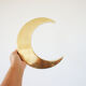 Moon or letter of sign "C" in vintage brass
