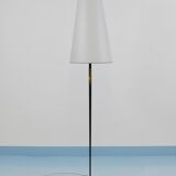 Mid-Century brass floor lamp by Rupert Nikoll, manual switch by Carl Aubock, Austria, 1950.