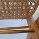 Vintage Mid-Century Wooden and Rattan Folding Magazine Rack, Czechoslovakia