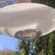 40s/50s pendant light in frosted glass and chrome
