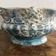 Jardinière fonte émaillée bleu fin xix début XX