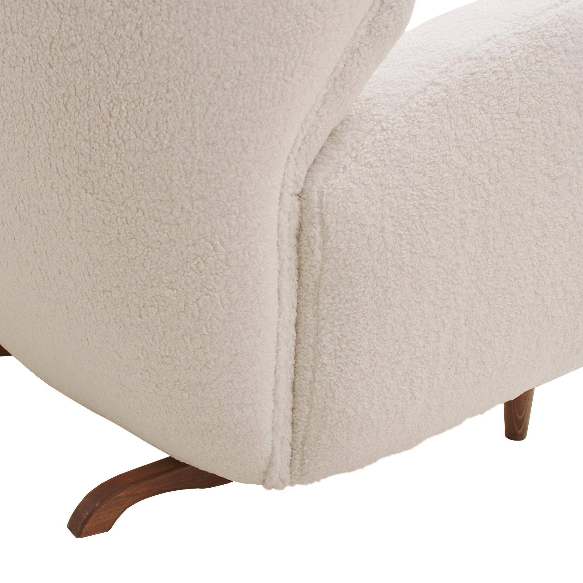 Late 20th Century Wool and Solid Wood Pair of Armchairs, Norway