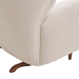 Late 20th Century Wool and Solid Wood Pair of Armchairs, Norway