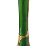 Soliflore vase legras imperial green copper decors enhanced with gold unsigned