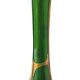 Soliflore vase legras imperial green copper decors enhanced with gold unsigned