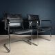 Mid-century Bauhaus style office chair set by Mart Stam for Stol Kamnik, 1980s.