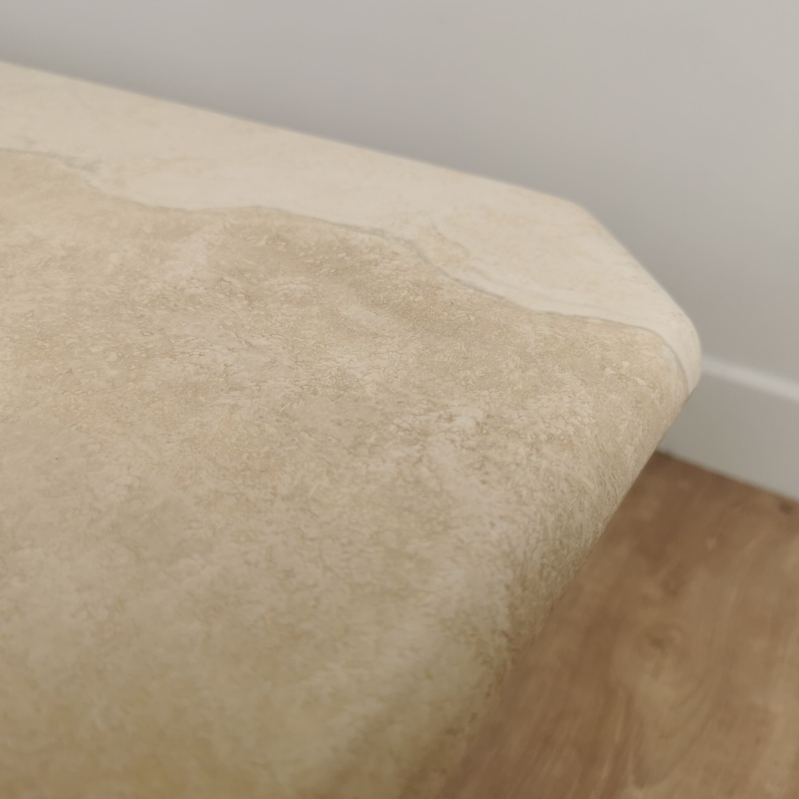 Travertine coffee table