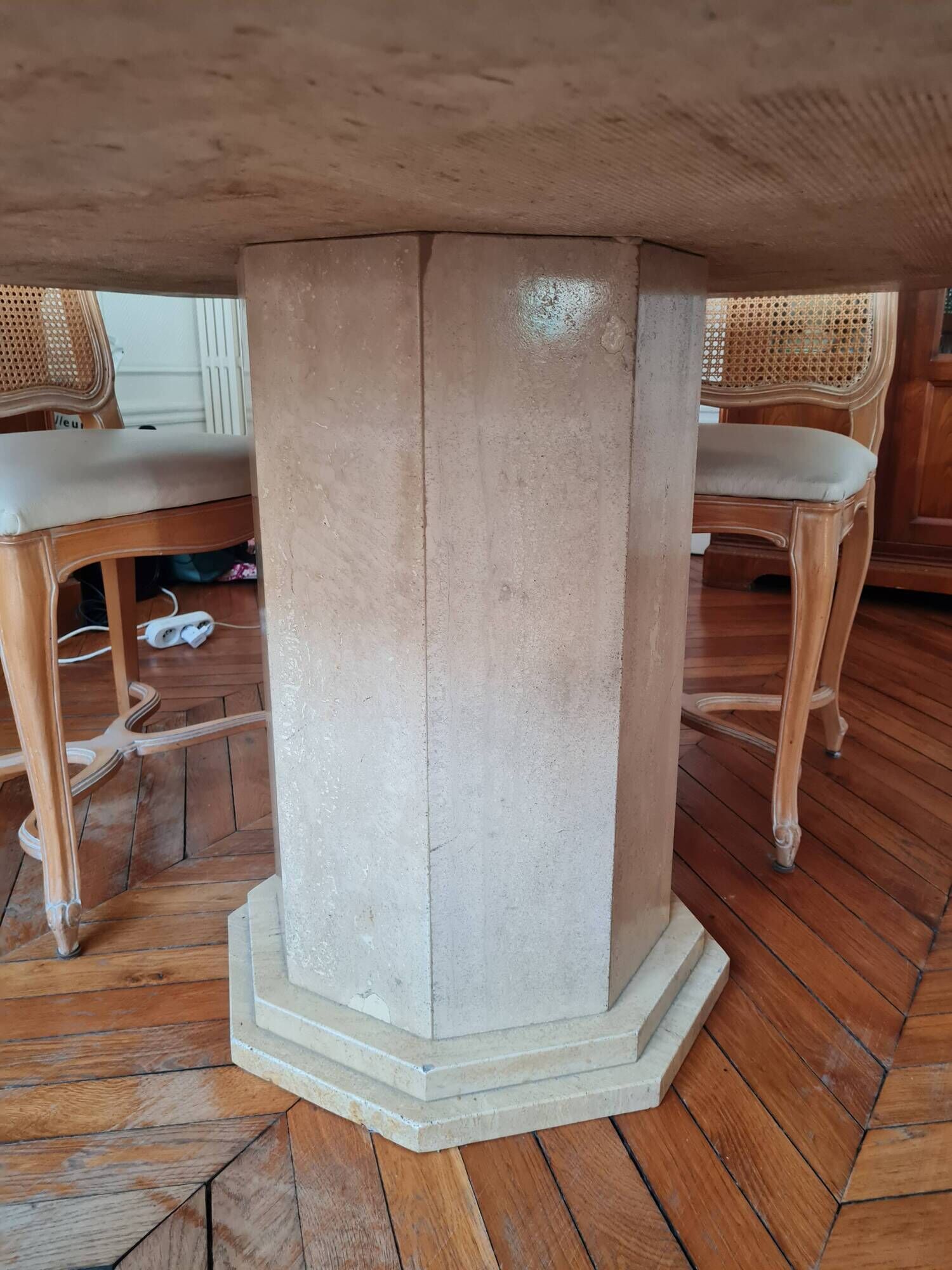 Travertine table