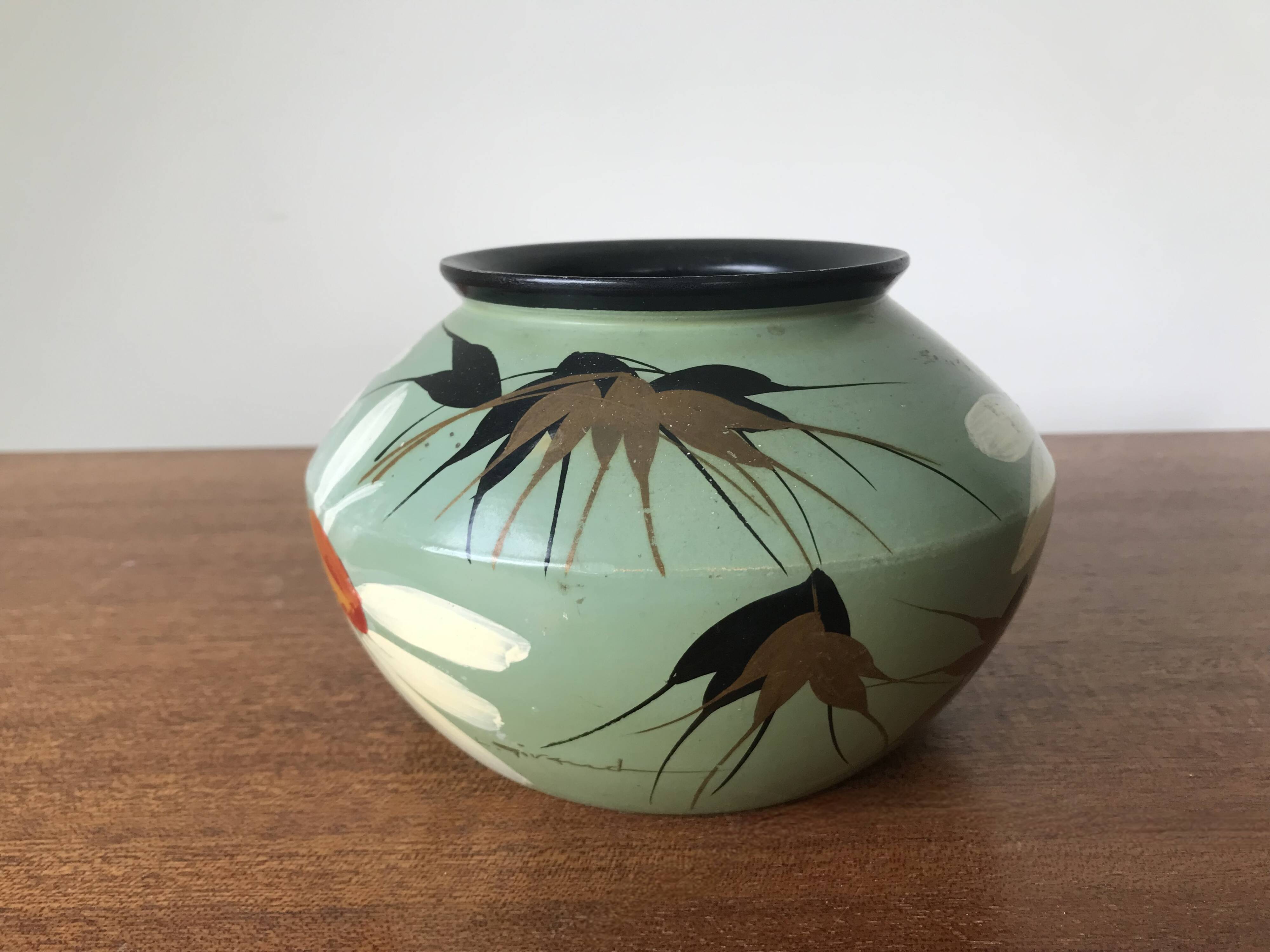 Ceramic vase by Louis Giraud, Vallauris, circa 1940.