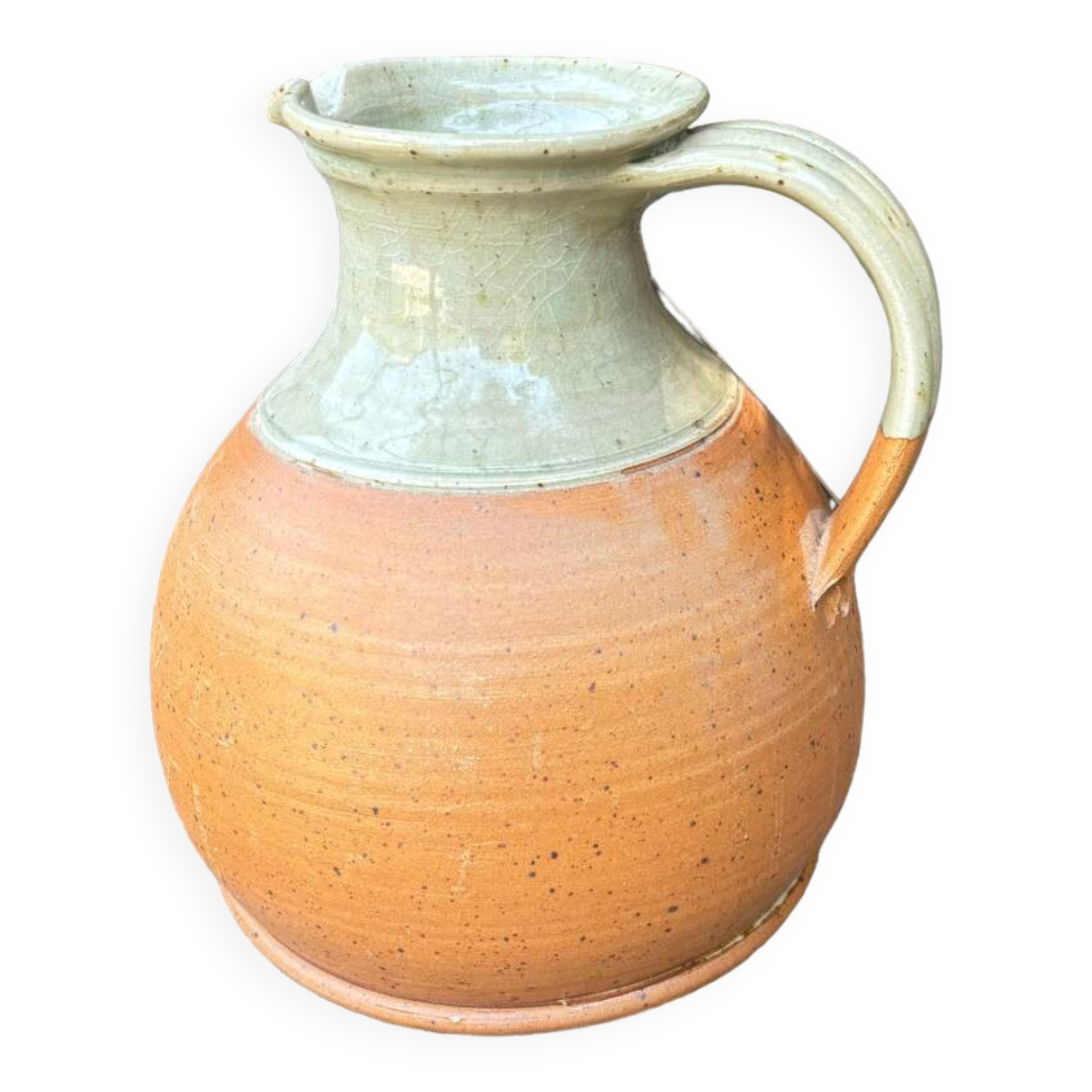 Antique pitcher, stoneware by rémi bonhert, la borne, france
