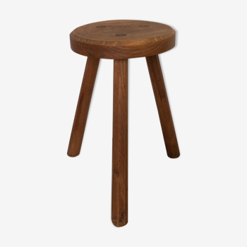 Tabouret brut en teck