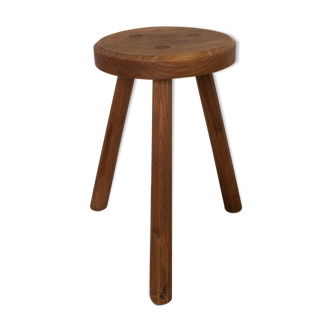 Tabouret brut en teck