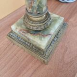Lamp base in the shape of a Corinthian column in onyx and bronze - Napoleon III late 19th century